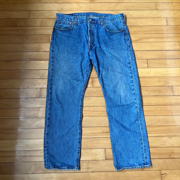 Levi's Other - Levis 501 Jeans Mens W38 L30 Blue Straight Leg Button Fly Denim XX